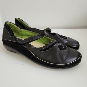 Noat Shoes Womens 42 11 Mary Janes Black Leather Flats